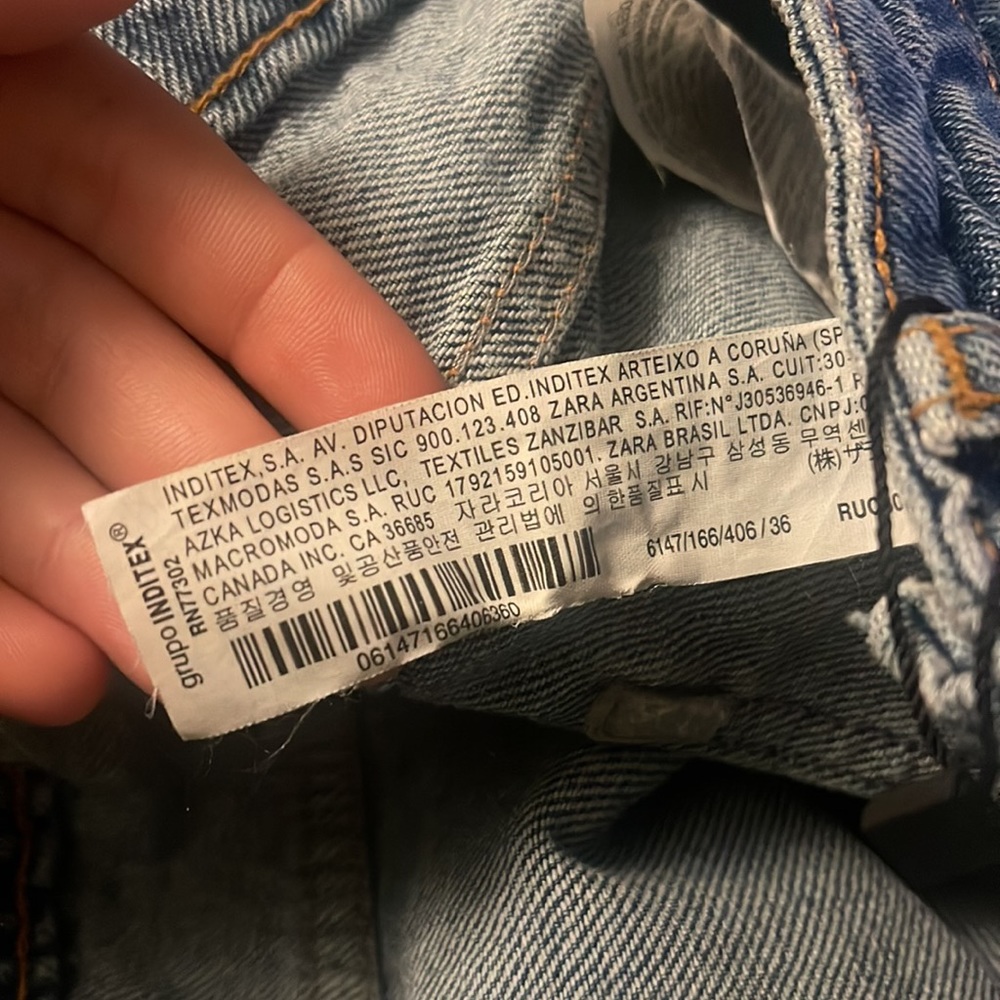 Zara NWT super high rise straight leg jeans - Picture 10 of 11